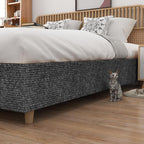Yenhome 15.7"x80" Cat Scratch Furniture Protector from Cats Scratching Dark Grey Cat Scratcher Mat for Couch Wall Sofa Covering Cat Tower Trimmable Self Adhesive Carpet Protector for Pets