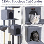 Cat Tree Tower for Indoor Cats Large Adult - 65 inch Extra Tall Cat Condo Trees with Scratching Post Hammock Perch - XL Sturdy Big Heavy Duty Multi Level Cat House Towers - Kitty Climbing Furniture