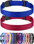 PetJoy Replacement Collar Strap for Bark and Shock Collars, 8-27 Inches Adjustable E-Collar (2-Pack Blue & Red)