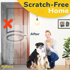 PROTECTO Cat & Dog Scratch Door Protector w/Utility Knife - 2Pack 60x8 Clear Wall Protector for Pet Scratching - Sticky and Self-Adhesive Deterrent Vinyl Surface - Easy Customization & Installation