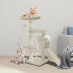 VOUNOT Cat Tree Tower, Cat Condo with Sisal Scratching Post, Multi Level Cat Climbing Frame Indoors, Cat Activity Tree, Beige, XL