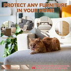 Transparent Anti Cat Scratch Furniture Protector, 2pcs 118 x 11.8in Flexible Couch Corner Protector from Cat Claws，Single-Sided Sticky Couch Protectors, Cats Scratch Deterreent Tape