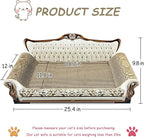 Luxury Cardboard Cat Scratcher Sofa Bed, Couch Shaped Scratching Board, Scratch Lounge with Catnip, Scratcher for Indoor Cats Large Grey