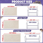 Cat Scratch Furniture Protector - Anti-Slip, Waterproof Sofa Cover to Keep Cats Off, Pet-Friendly Couch Protectors for 3 Cushion Couch, Beige Anti-Scratch Couch Cover for Pets and Kids 134"X71"