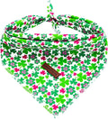 Elegant little tail Dog Bandanas - 1Pack Lucky Colver Pet Gift Washable Dog Scarf Holiday Girl Boy Square Dog Bib Kerchief Scarf Adjustable Pet Bandana for Small Medium Large Dogs