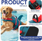 ASENKU Dog Life Jacket - Pet Safety Vest for Swimming & Boating, Shark Life Jacket with Floatation, Dog Lifesavers Swimsuits for Small Medium Large Dogs (ForestGreen, L)