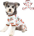 Dog Pajamas Spring Summer Dog Clothes for Small Medium Dogs Girl Boy Cute Soft Puppy Pjs Clothes Doggie Onesies Cat Pet Jammies Outfit (Brown,S)