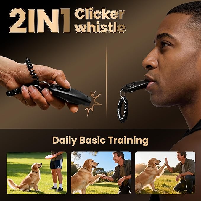 Dog Training Collar with Clicker - 4200Ft E Collar for Dogs Training IPX7 Waterproof with 3 Training Modes, Dog Training Collar for Dogs(15-140 lbs)