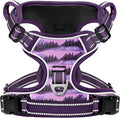 HEELE Dog Harness, No Pull Adjustable Padded Reflective Harness for Small Medium Large Dogs with Handle for Walking Training, Moon Night, XL