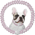 Metal Diamond Dog Chain Dog Training Chain with Secure Buckle Pet Collars for Large Medium Dogs