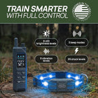 Dog Shock Collar (New Version) with 360° LED Lights – 4200FT Dog Training Collar with Remote, IPX8 Waterproof, Beep/Vibration/Safety Shock Modes, Rechargeable E-Collar for Dogs