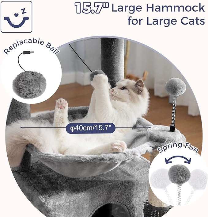 Small Cat Tree with Large Cat Post with Lage Perch and Thick Post