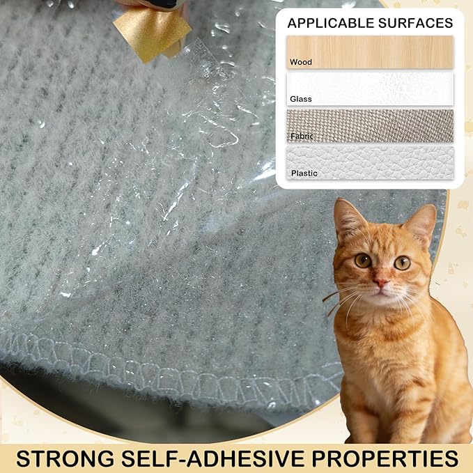 Nuxovilar Cat Scratching Mat 15.3x23.6 Inches Polyester Synthetic Fiber, Colorful Betta Fish & Flowers Print, wall cat Scratcher, Scratch pad, Home Decor, Fish Tank Area, Bedroom (2pcs)
