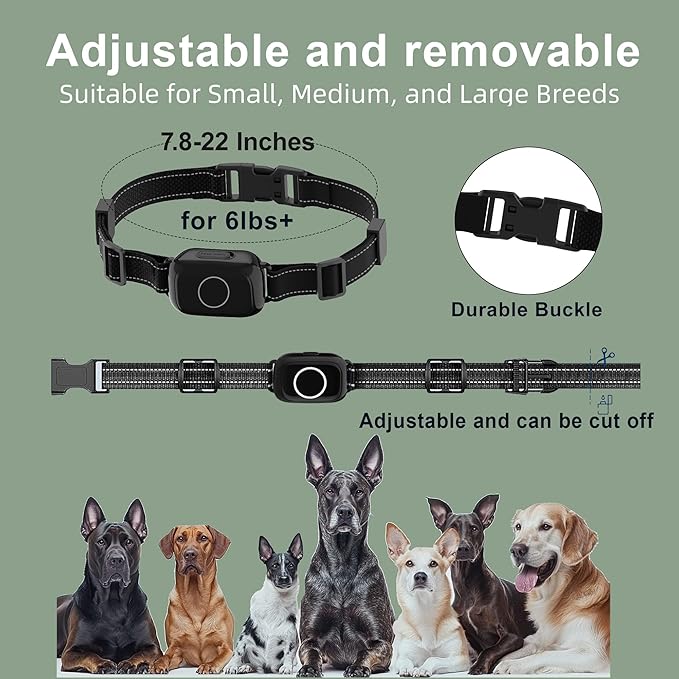 3-in-1 Dog Training Collar,Anti-Bark & Activity Monitor,3300ft Remote Range, LED Light, 3 Training Modes Beep Vibration Shock, Rechargeable Waterproof Dog Shock Collar for Small Medium Large Dogs