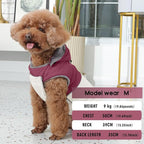 Detachable Hooded Dog Coat with Harness for Small Dogs,Super Warm Fleece Puppy Jacket for Cold Winter Doggie Coats,Red XS