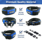 Comfort Fit Dog Collar, Anti-Choke Neck Safe Dog Training Collar, Wide Padded, Breathable, Adjustable with Dual D-Rings, Soft Cushion Neck Protector for Dogs (S, Blue)