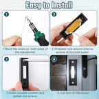 Saillong 1 Piece Lighted Doorbell Button, Wall Mounted Garage Door Opener Switch with LED Light Compatible with Most Wire Doorbell Chimes, Transformer, Ringer, Buzzers (Black,White Light)