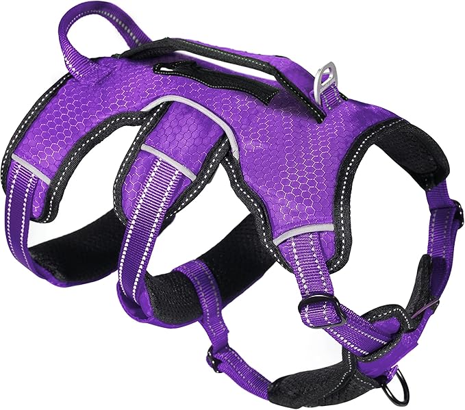 Tuff Pupper Escape Proof No Escape Dog Harness | 5 Point Adjustable Fit Harness for Dogs | Padded Dog Harnesses | Handle Dog Lift Harnesses
