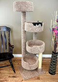 New Cat Condos 190209-Brown Cat Tree, Brown