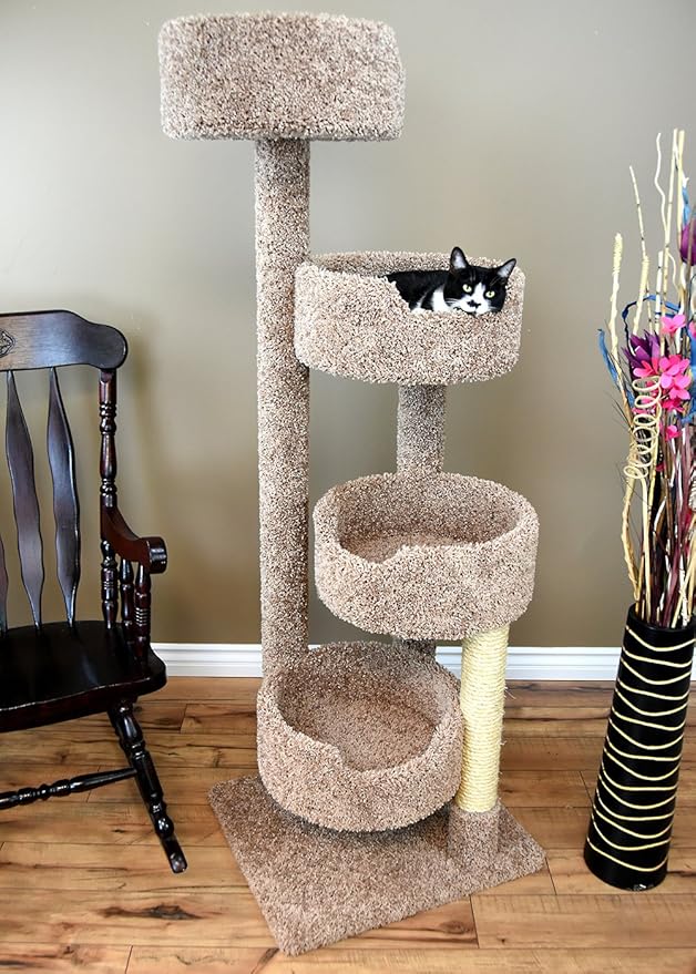 New Cat Condos 190209-Brown Cat Tree, Brown