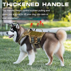 Dog Harness for Large Dogs Heavy Duty, No Pull Tactical Dog Harness with Molle System, Easy On and Off Service Dog Vest, Breathable Padded, Adjustable Reflective Pet Vest for Walking Hiking Training