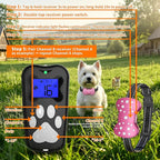 Dog Training Collar with Electric Shock Collar, Rechargeable & IPX7 Waterproof 3300FT Remote Dog Collar, 3 Training Modes (Beep, Vibration, Static Shock) for Small Medium Large (AM-003-B)