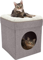 Kitty City Indoor Cat Cube Furniture, Tan Cube