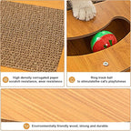 5-in-1 Multifunctional Cardboard Cat Scratcher,Cat Hair Brush for Grooming with Sturdy Cat Scratching Pad and Catnip Toy