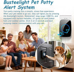 Edge Touch Dog Bell – Blk Long-Range Wireless Dog Door Bell 1000ft with LED, Waterproof Dog Buttons & Dog Clicker for Communication, Durable Bells for Dog Training to Go Outside(2 Bells & 1 Chime)