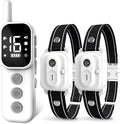 Dog Training Collar with Remote Control, 3300FT and 4 Training Modes Beep,Vibration,Safe Static, LED Night Light,IPX7 Waterproof Rechargeable E-Collar for All Breeds (8-150lbs) - 2 Collars 2 Dogs