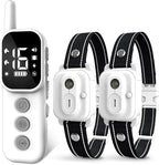 Dog Training Collar with Remote Control, 3300FT and 4 Training Modes Beep,Vibration,Safe Static, LED Night Light,IPX7 Waterproof Rechargeable E-Collar for All Breeds (8-150lbs) - 2 Collars 2 Dogs