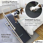Large Dog Ramp for Bed, by DoggoRamps – Extra Wide Dog Ramp for Large Dogs to Get on High Beds up to 35" Tall – Wide Ramp with Rails, Platform & Non-Slip Grip – Made in N America from Solid Hardwood