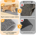 Uross Thickened Cat Wall Climbing Carpet 6.6 FT x 16" - Extra Long Cat Scratch Wall Pad, Cat Scratching Carpet Rug Wall Mounted Scratcher Couch Sofa Protector- Grey