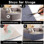 Cat Scratch Furniture Protector - 78.7" x 15.8" Ultra-Durable Couch Scratch Protector from Cats, No Shedding, Fits Any Furniture, Includes Nano Adhesive and Rotating Nails, Furniture Savior (Gray)