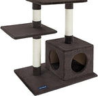 Sam's Pets Randolph 43 inch Brown Cat Tree comfy soft plush four sisal scratch posts