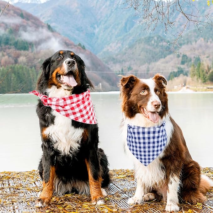 Segarty 30 Pack Large Pet Triangle Scarf, 25.6"x19.7" Washable Dog Bandanas Bibs Accessories Bulk for Small Medium Large Pets, Adjustable Reversible Boy Gril Pets Birthday Kerchief