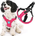 Gooby Escape Free Sport Harness - Pink, Large - No Choke Step-in Patented Neoprene Small Dog Harness with Four-Point Adjustment - Perfect on The Go Dog Harness for Medium Dogs No Pull and Small Dogs