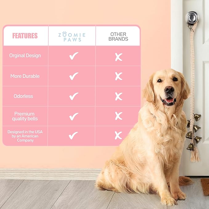 Dog Door Bells for Potty Training - Puppy Supplies for Pets & Puppies, 1 Pack
