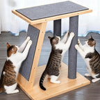 Scratch Pad for Cats DIY Climb Cat Scratcher Mat Trimmable Couch Protector Cats Scratching Protector Self-Adhesive Carpet for Furniture Wall Indoor Light Gray