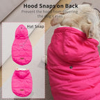 Fleece Lining Extra Warm Dog Hoodie in Winter for Small Dogs Jacket Puppy Coats with Hooded Pink M