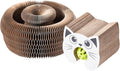 Magic Organ Cat Scratcher Board Cat Ball Adventure The Ultimate Interactive Mental Physical Exercise for Indoor Cats Toy (White and Black, 1PCS)