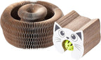 Magic Organ Cat Scratcher Board Cat Ball Adventure The Ultimate Interactive Mental Physical Exercise for Indoor Cats Toy (White and Black, 1PCS)