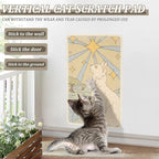 Sisal Cat Scratcher Mat, Durable and Shedding Resistant Cat Scratching Pad with Pattern, 19.69x13.78 Inch Anti Scratch Furniture Protector for Wall Couch Carpet (Yellow)