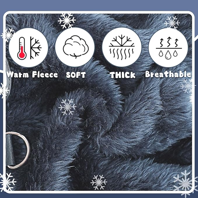 Dog Sweater for Small Dogs Fleece Dog Pjs Winter Warm Puppy Sweater Thermal Soft Stretchy Doggie XXS Doggie Clothes Outfits Cat Apparel (Navy Blue, XX-Small)
