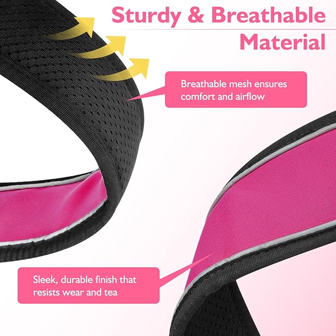 Mayerzon 2 Inch Wide Martingale Collar for Large Dogs, Patented No Pull Walking Training Dog Collar for Pitbull German Shepherd, with Buckle, Reflective Stitching, Adjustable (Hot Pink, L)