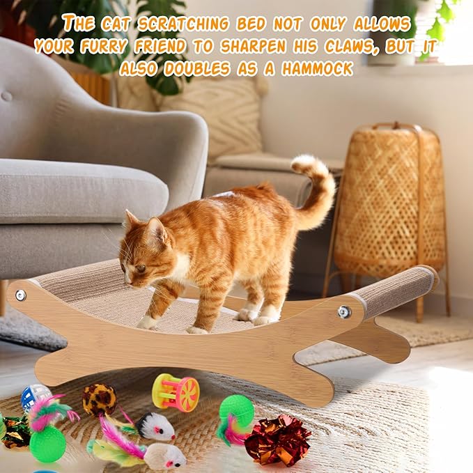 25 Pcs Kitten Starter Kit for Indoor Cats Include Cat Scratching Post, Sisal Scratcher Bed, Brushes, Nail Clipper, Balls for Indoor Kittens Supplies Accessories Welcome Gift