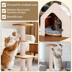 78.7"x15.8" Cat Scratch Mat,Adhesive Cat Scratch Pad for Furniture,DIY Cats Scratch Furniture Protector for Furniture,Sofa,Couch,Covering Cat Scratching Post Replacement Pads,Beige