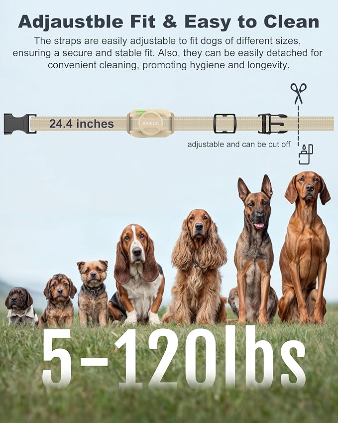 Jugbow Dog Training Collar - 4200FT Dog Shock Collar with Remote for Large Medium Small Dogs, Rechargeable Waterproof IPX8 E Collars with Beep (1-3) Vibration(1-3) Safe Static(0-99)