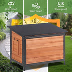 Outdoor Dog House Insulated with Openable Roof Floor for Effortless Cleaning Dog Kennel Weatherproof