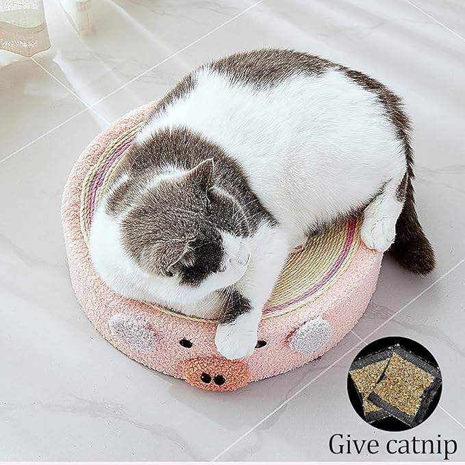 Fruit Cat Scratcher, Orange Round Cat Bed, Sisal Cat Scratcher, Wear-Resistant, Indoor Use